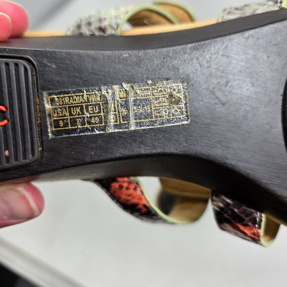 Vionic Womens Snakeskin Print Wedge Sandals With Adjustable Straps & Buckles Siz - Picture 11 of 11